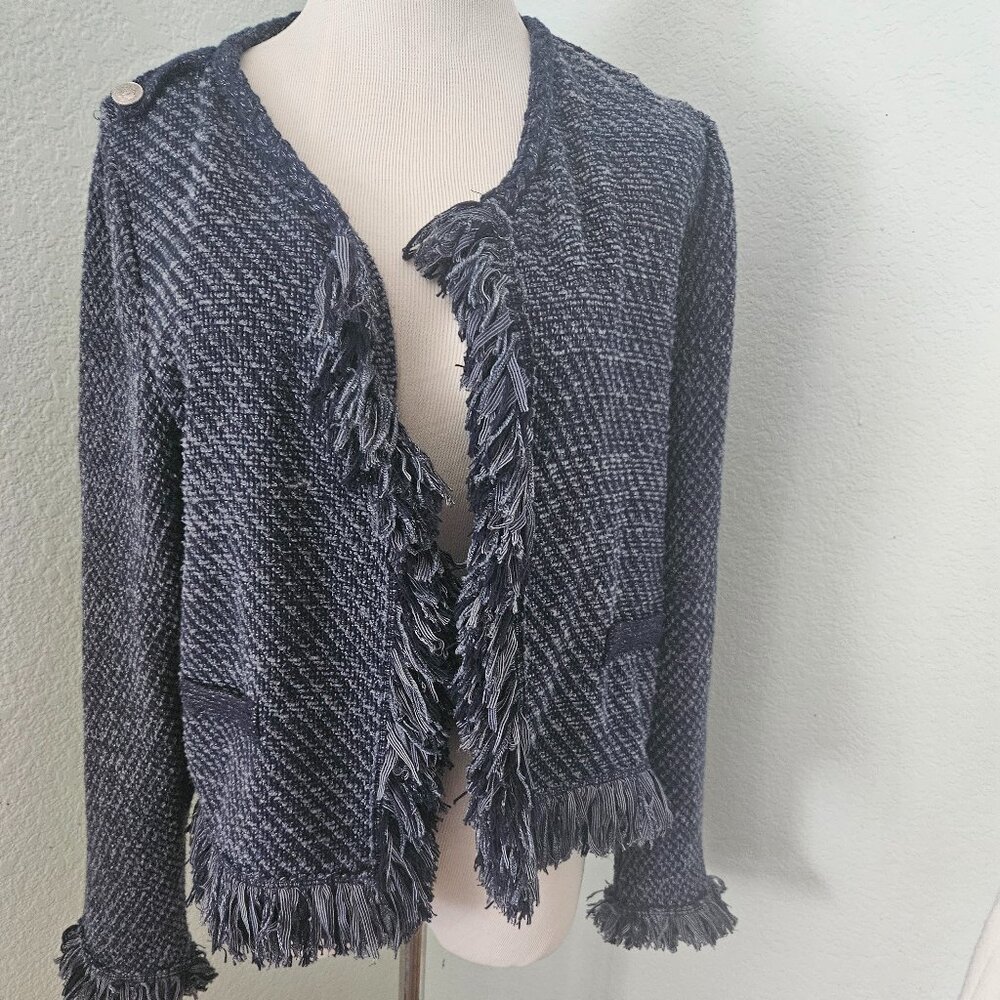 Chelsea & Theodore Blue Cardigan Sweater Jacket
